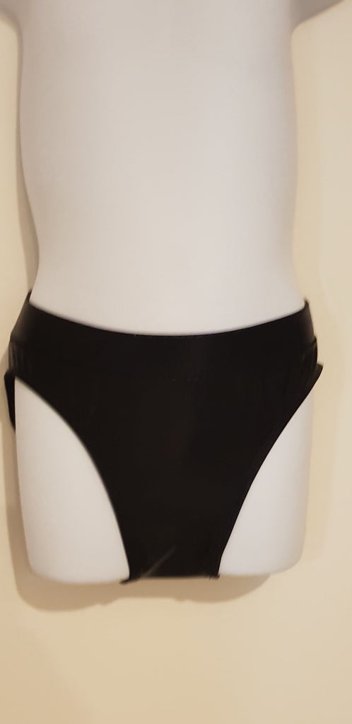 Black Dance or Aerobic Brief and Wrist Guard Set