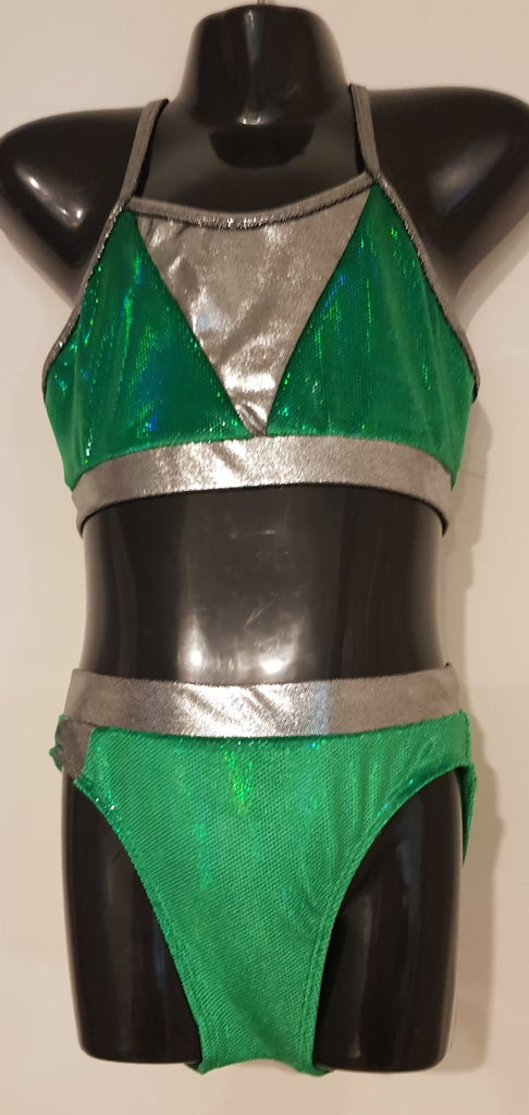 Aerobics or Jazz Style Dance Set - GREEN