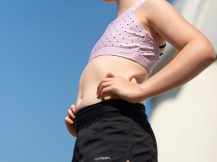 4 X Crop - Mauve/Black Dot