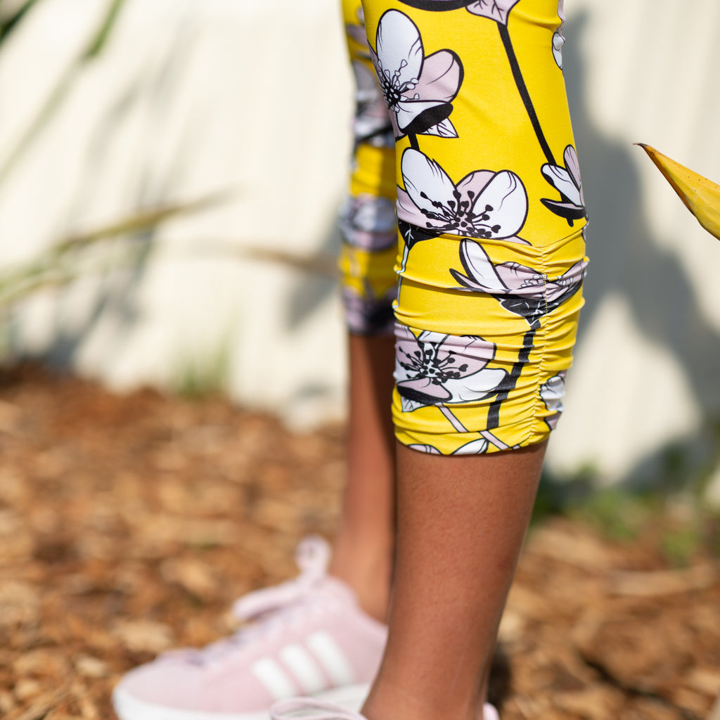 Ruched Leggings - Floral