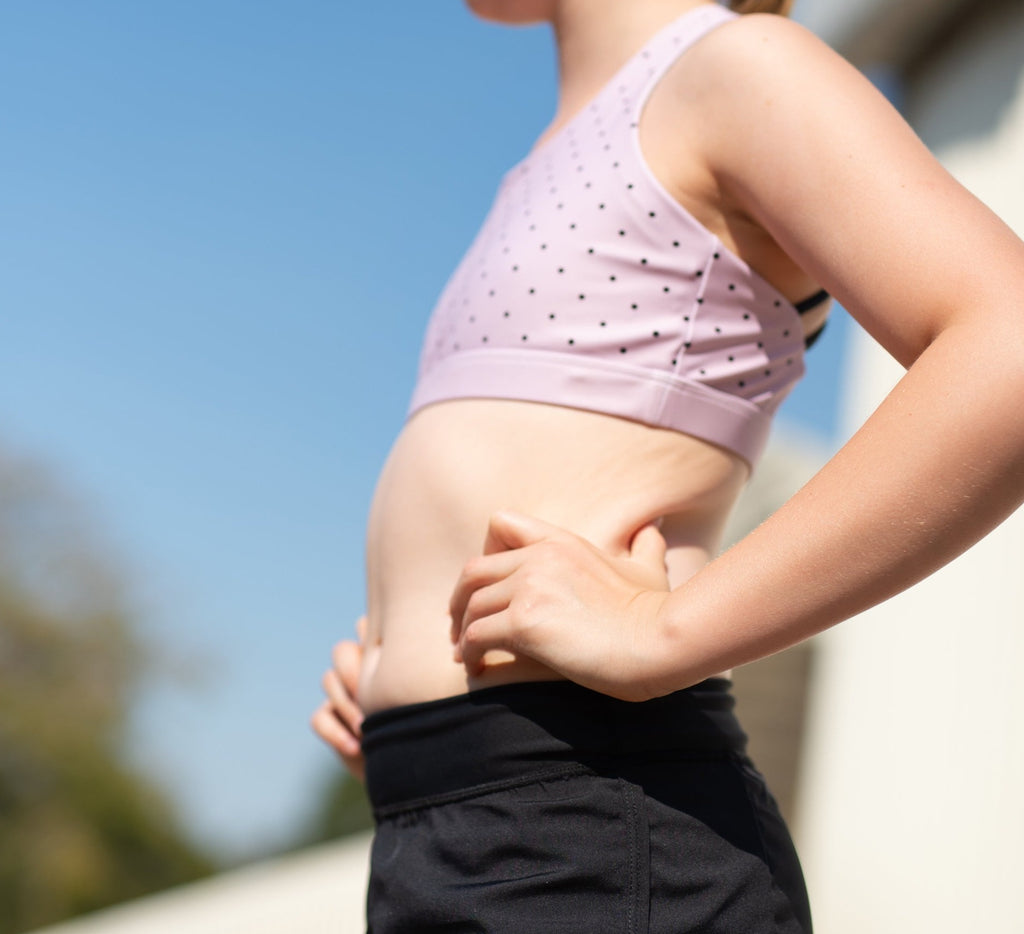 4 X Crop - Mauve/Black Dot