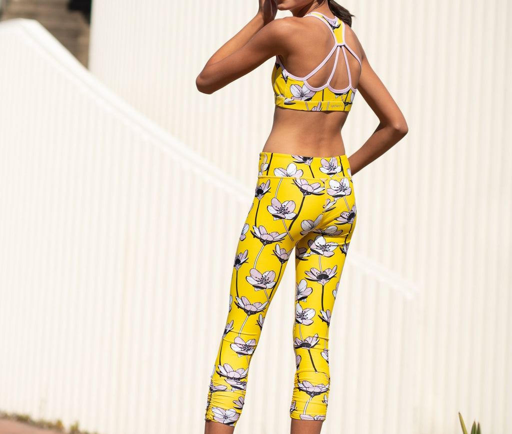 Ruched Leggings - Floral