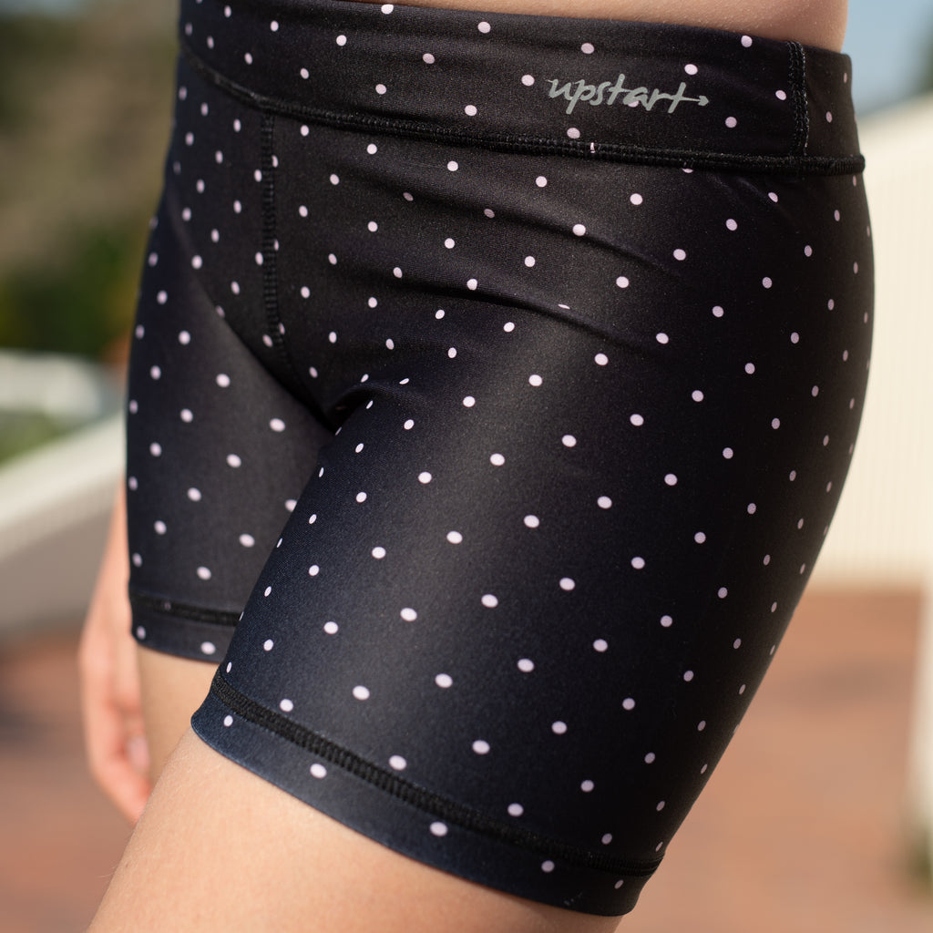 Shortie - Black/Mauve Dot