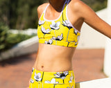 Strappy Racer - Yellow Floral