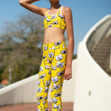 Bright, Colourful Yellow floral legging